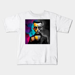 Morning Coffee - Colorful and Artistic Design Kids T-Shirt